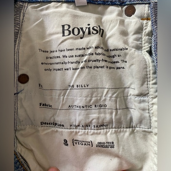 NWT Anthropologie Boyish “BILLY COUNTRY” Jeans Size 24 - Picture 11 of 16